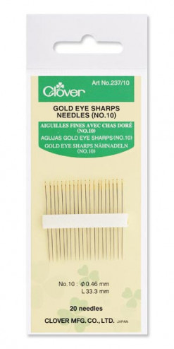 Clover Gold Eye Sharps Needles No. 10