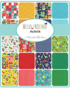 Moda Charm Pack Squares Fabric Hello Friend-70