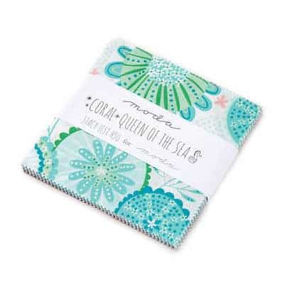 Moda Charm Pack Coral Queen of the Sea by Stacy Iest Hsu for Moda Fabrics-225