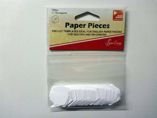 Sew Easy Paper Pieces PreCut Hexagons 1/2" (12.7mm)-213