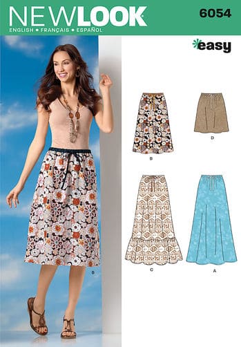 Sewing Pattern Skirts Pants 6054