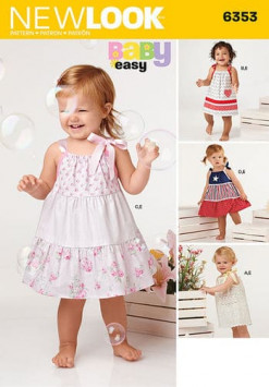 Sewing Pattern Baby Dresses / Pants 6353