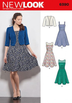 Sewing Pattern Dress & Bolero 6390