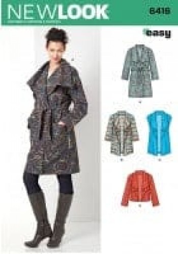 Sewing Pattern Tops Vest Jkts Coats 6416