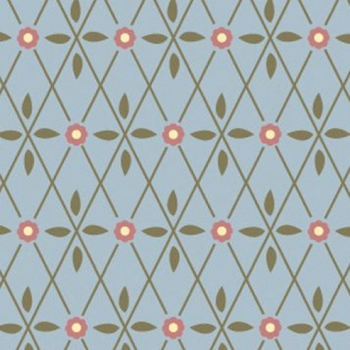 649457-M Gutermann Veros World Lizzys Garden Checkers Poplin Quilting Fabric 