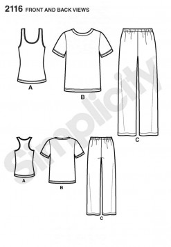 Simplicity Sewing Pattern 2116 - It's So Easy Misses' Sleepwear