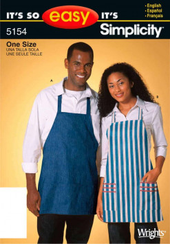 Simplicity Sewing Pattern 5154 - It's So Easy Miss & Men Aprons