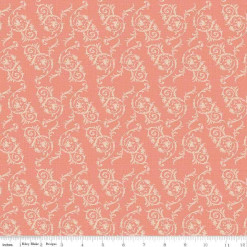 Toile de Jouy Scroll Coral C6134-Coral