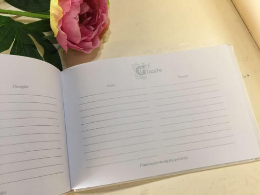 Wedding Guest Book Opened